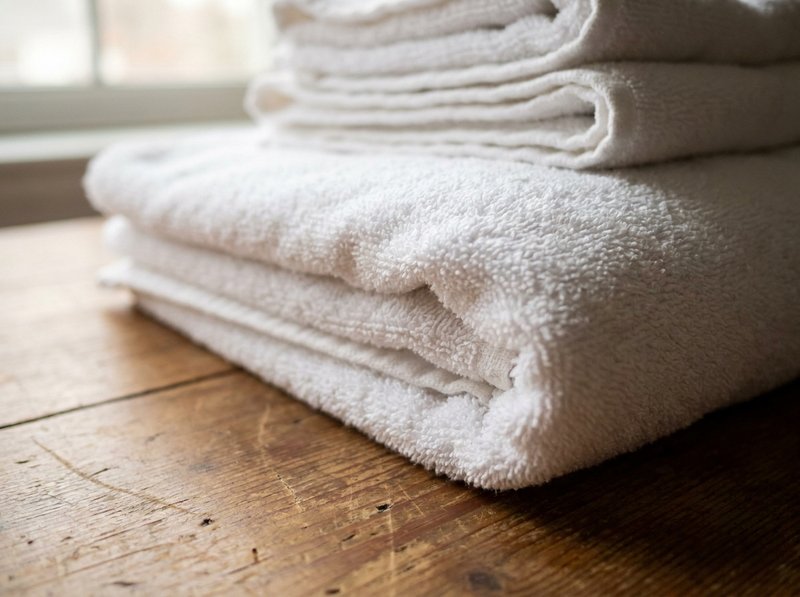 Linge fraîchement repassé et plié